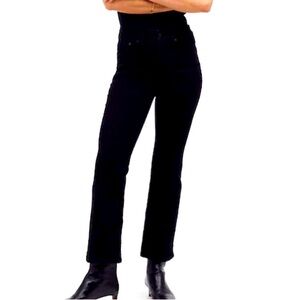 Madewell Mid Rise Kick Out Ankle Jeans 30 Black Denim